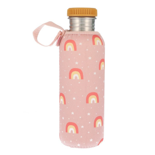 Garrafa metálica arco íris rosa - 750ml