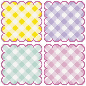 Individuais gingham coloridos