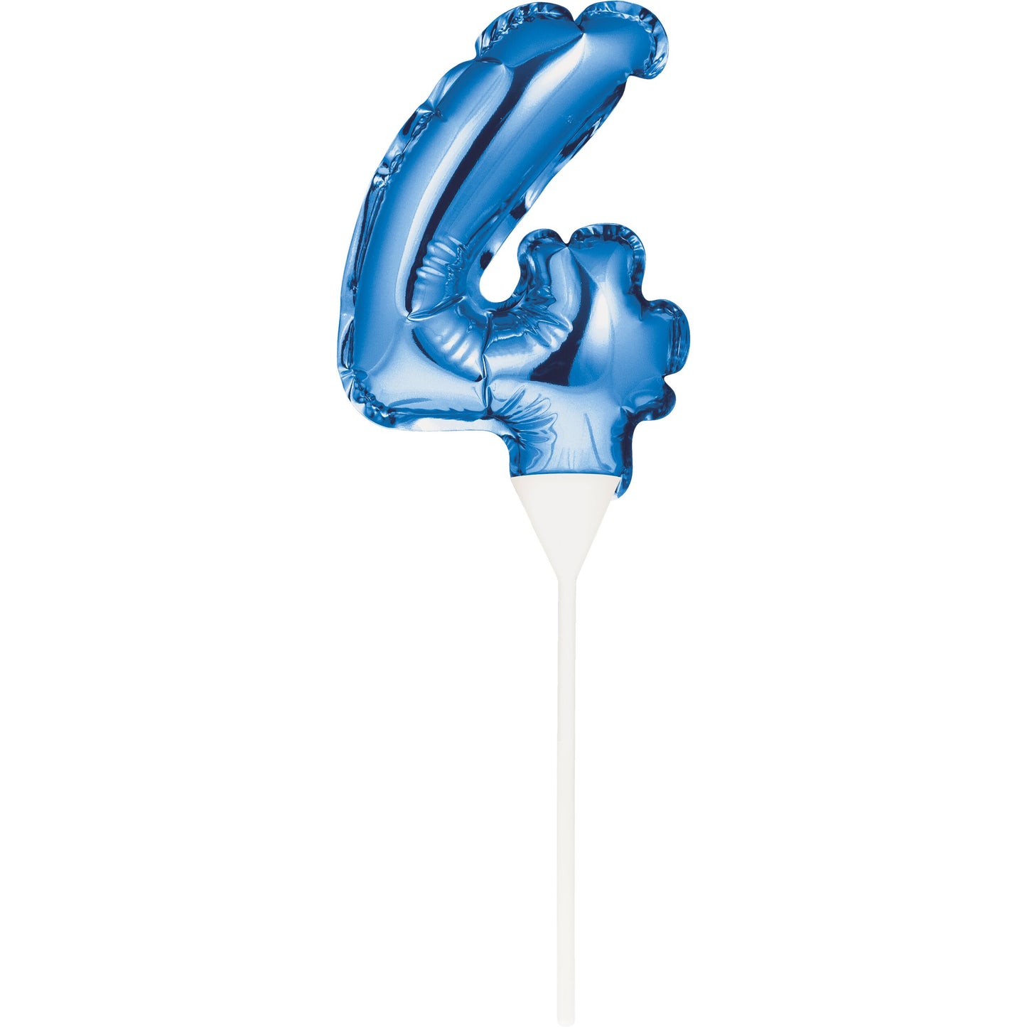Topo de bolo balão foil nº azul