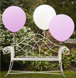 Balões gigantes branco & rosa