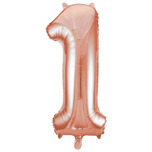 Balão grande número - rose cobre