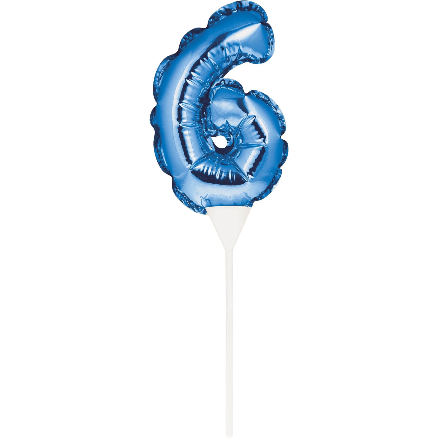 Topo de bolo balão foil nº azul
