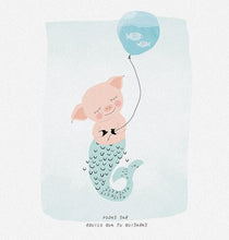 Carregar imagem no visualizador da galeria, Pig mermaid ilustração