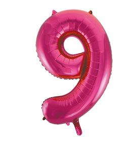 Balão foil nº rosa mini