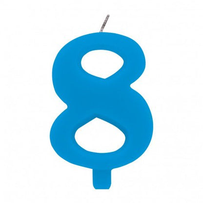 Velas número azul