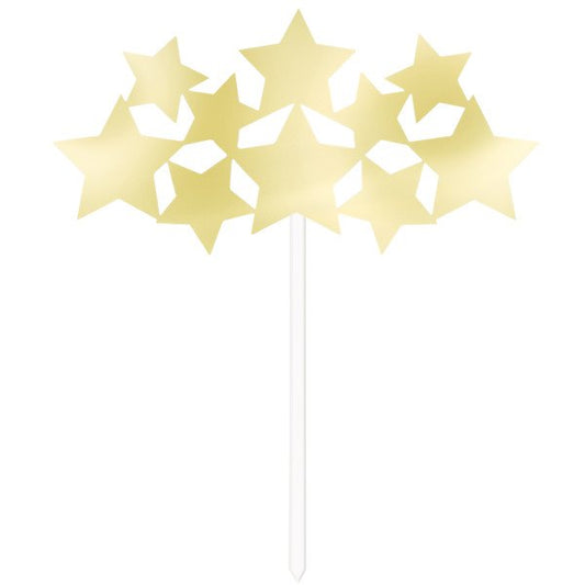 Topo bolo estrelas douradas