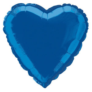 Balão foil coração azul escuro