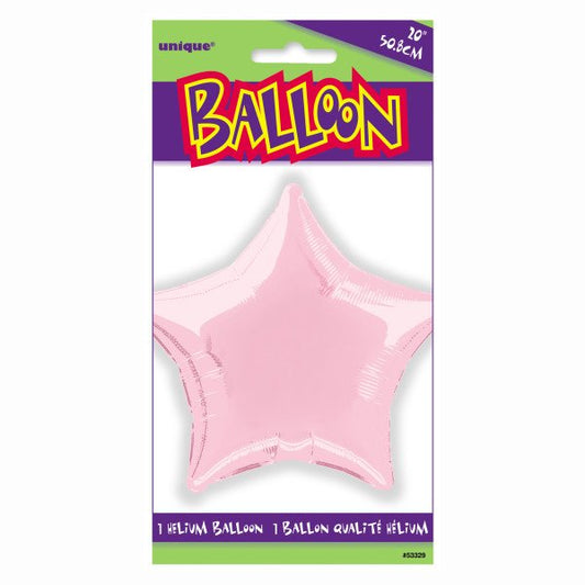 Balão foil estrela rosa claro