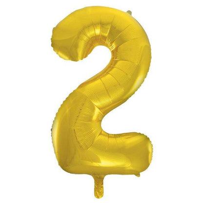 Balão grande número - dourado