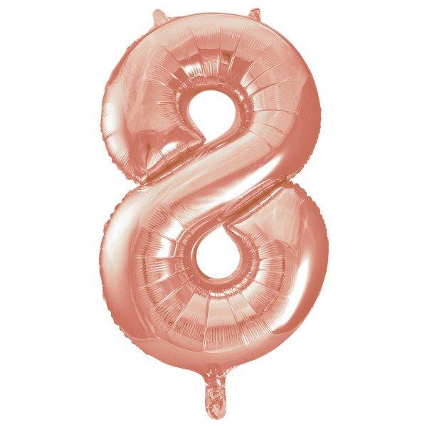 Balão grande número - rose cobre