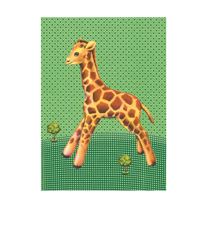 postal vintage girafa