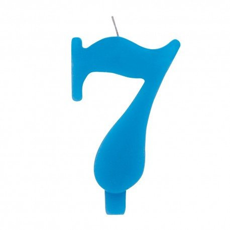 Velas número azul