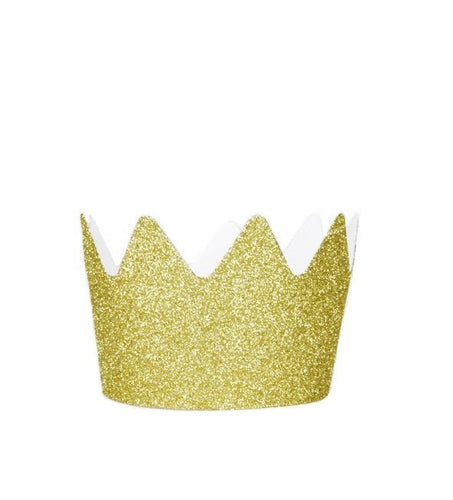 Coroa glitter dourada