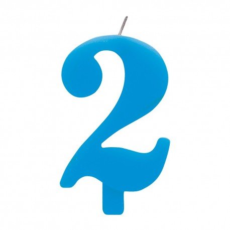 Velas número azul