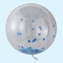 Carregar imagem no visualizador da galeria, Balões gigantes confettis azuis