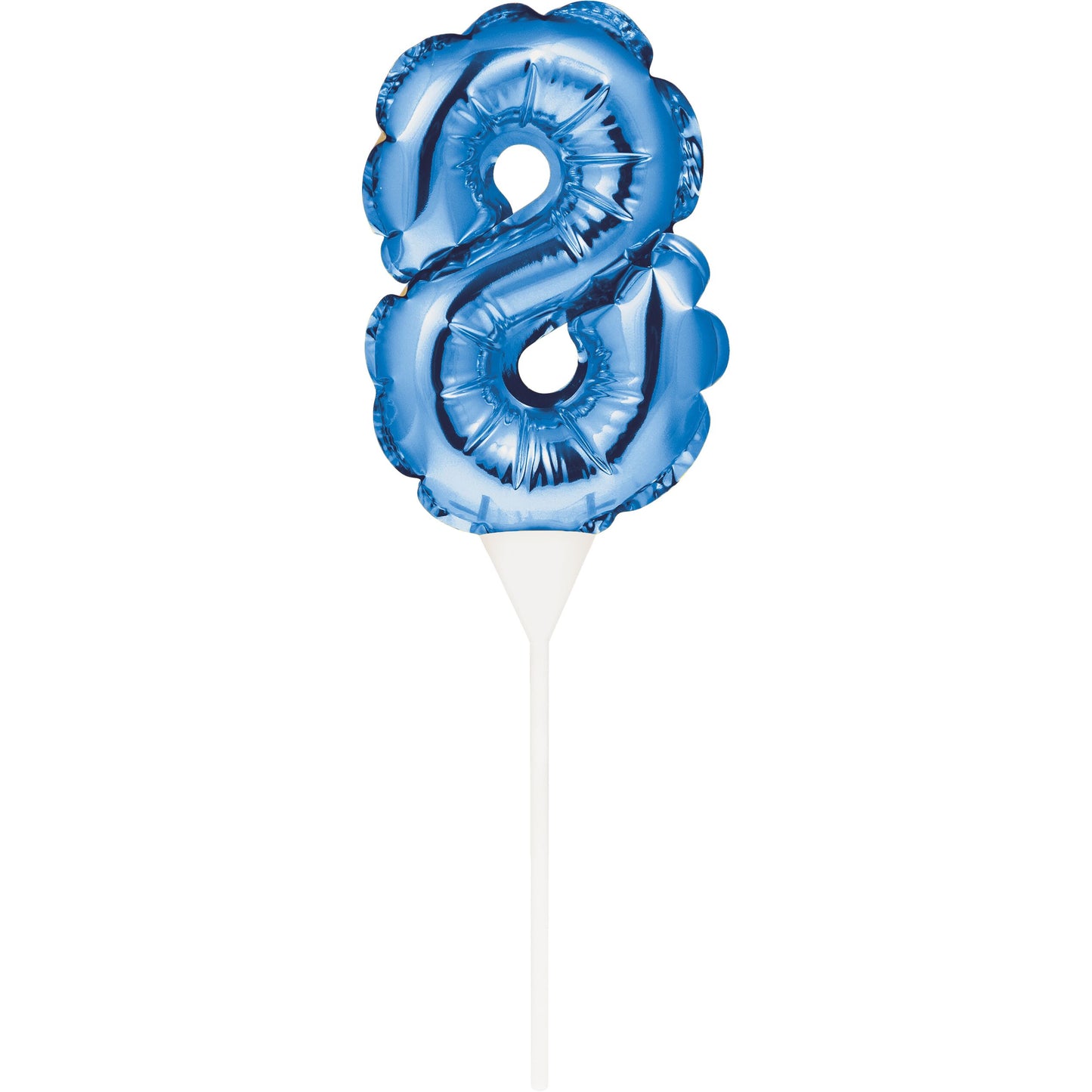 Topo de bolo balão foil nº azul
