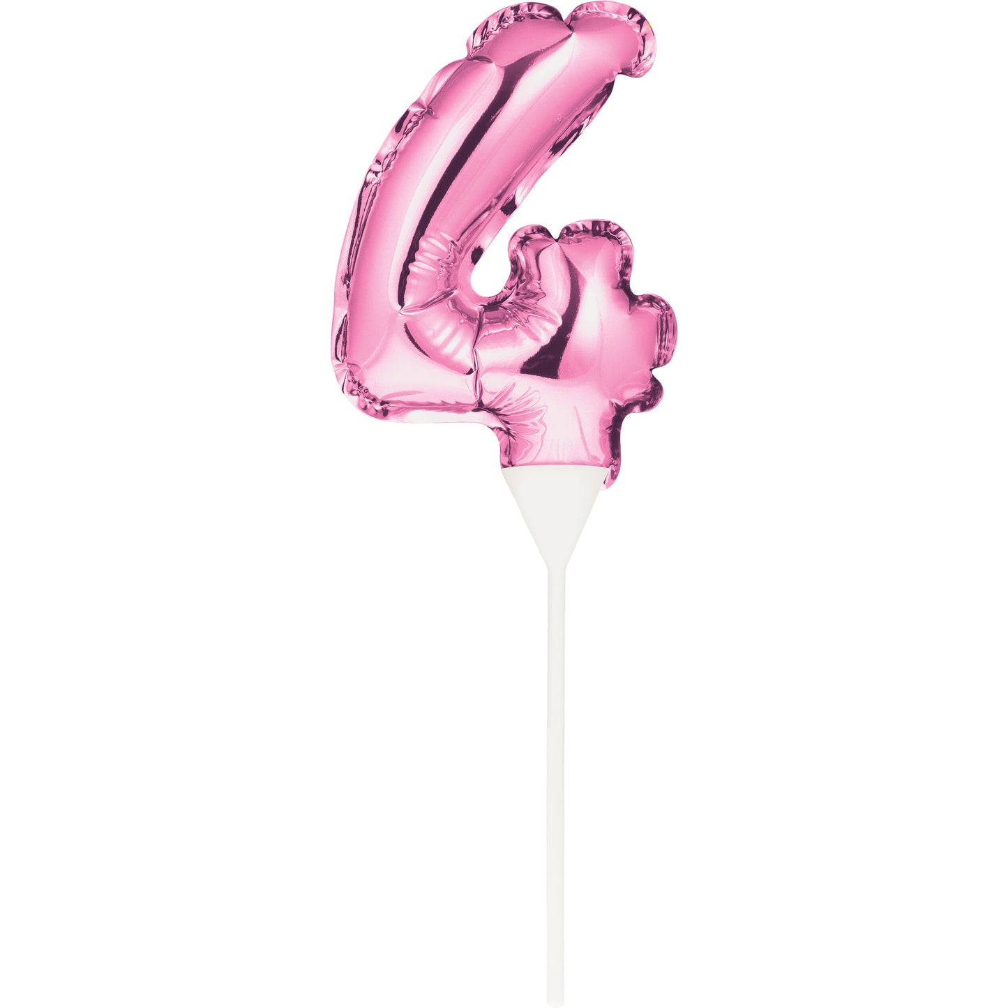 Topo de bolo balão foil nº rosa