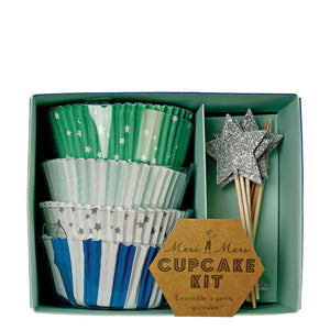 Kit cupcakes azul & verde