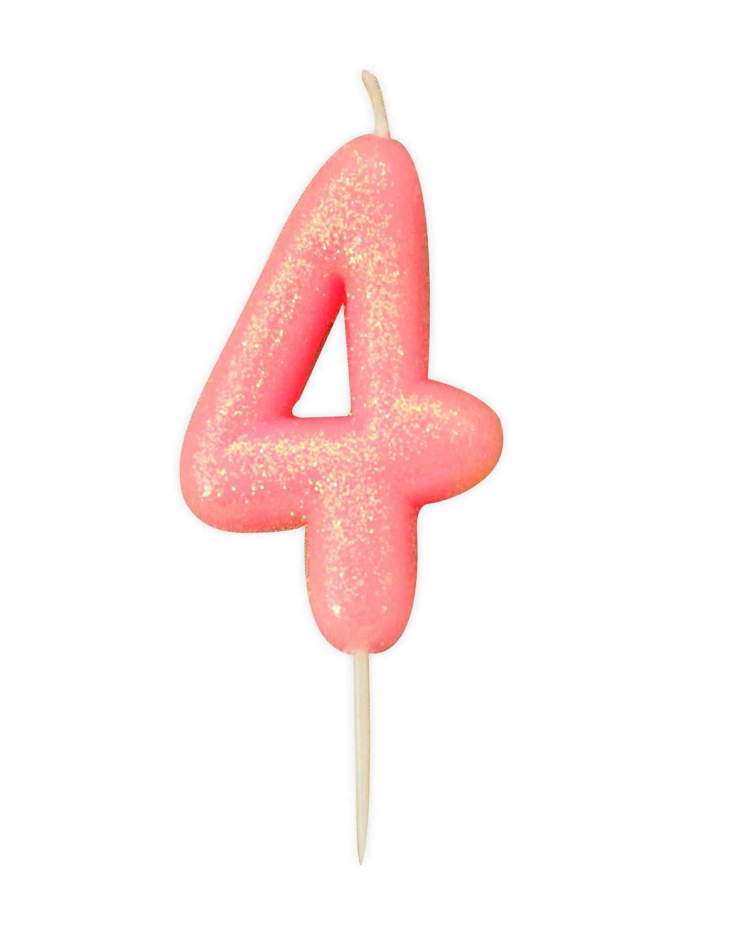 Velas número rosa glitter