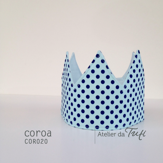 Coroa azul bolas