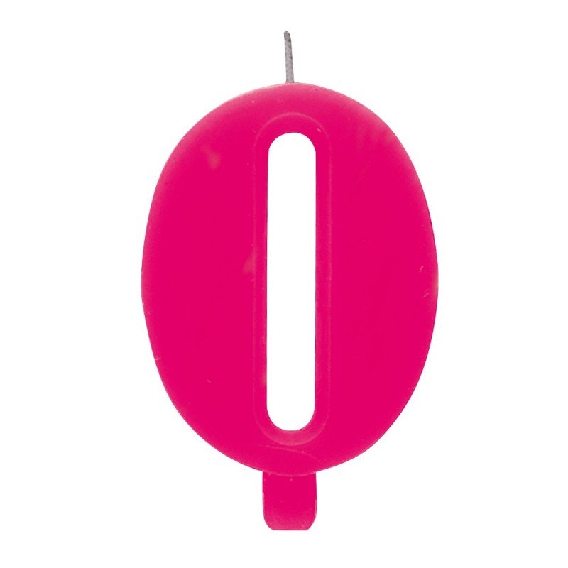 Velas número rosa