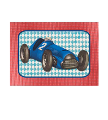 postal vintage carro