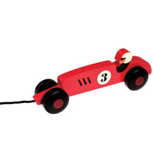 Carregar imagem no visualizador da galeria, Brinquedo de puxar - carro de corrida vintage