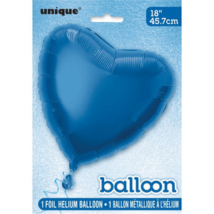 Balão foil coração azul escuro