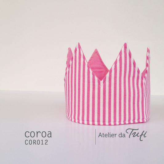 Coroa riscas rosa
