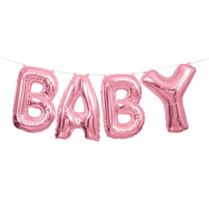 Balão grinalda foil "baby" rosa