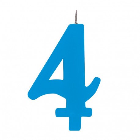Velas número azul