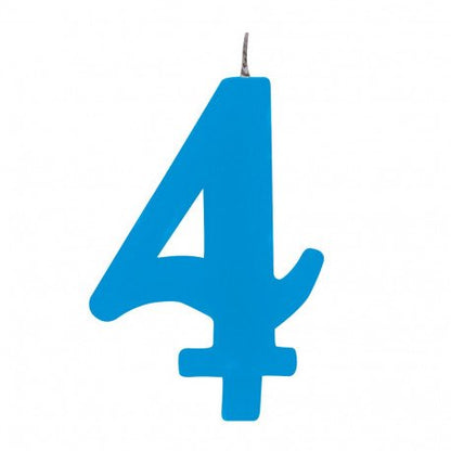 Velas número azul