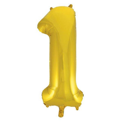 Balão grande número - dourado