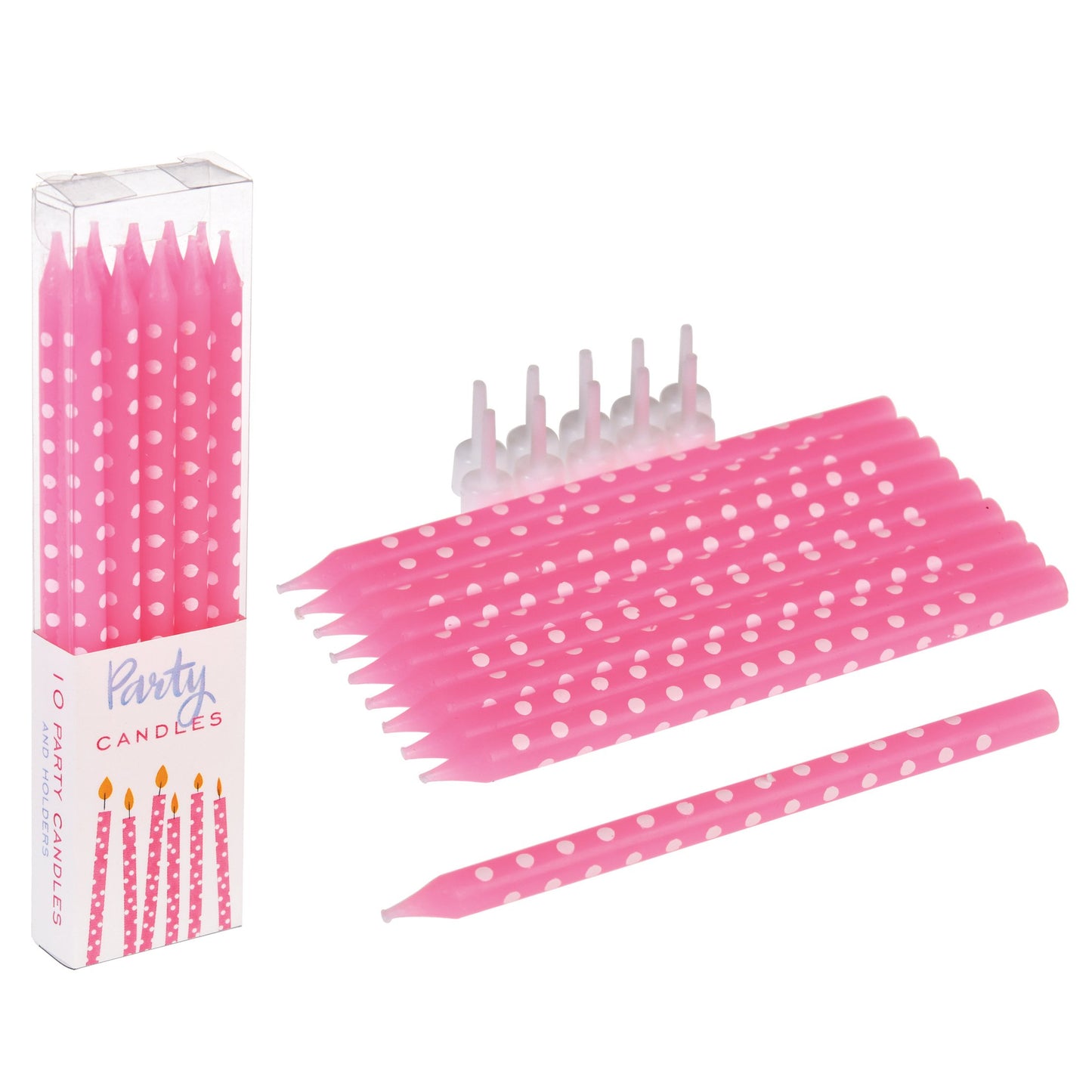 Velas rosa bolinhas