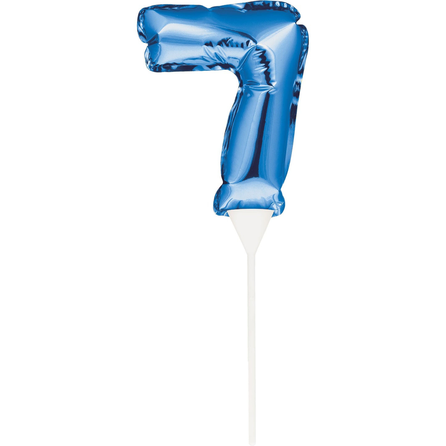 Topo de bolo balão foil nº azul