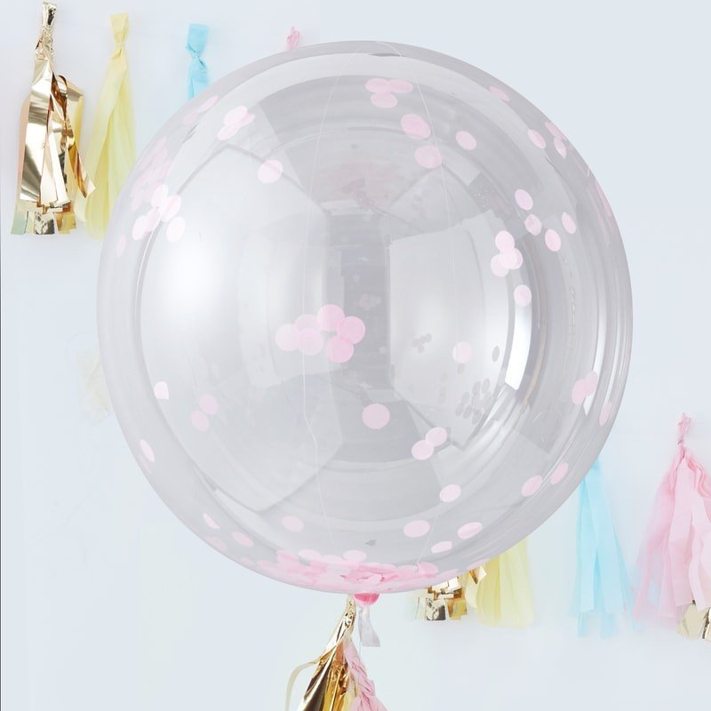 Balões gigantes confettis rosa
