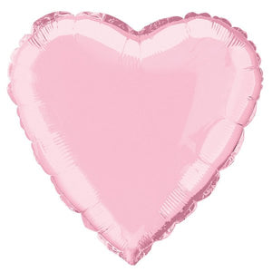 Balão foil coração rosa claro
