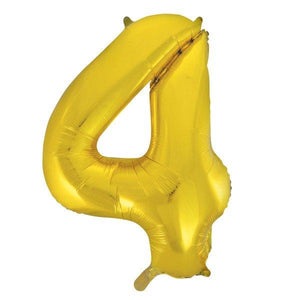 Balão grande número - dourado
