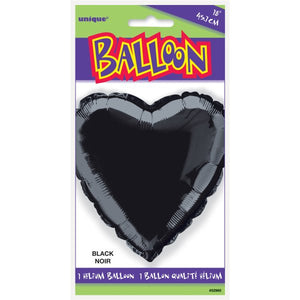 Balão foil coração preto