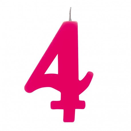 Velas número rosa