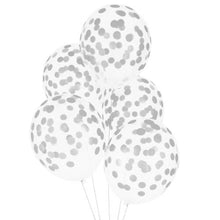 Carregar imagem no visualizador da galeria, Balões impressos confetti prateados