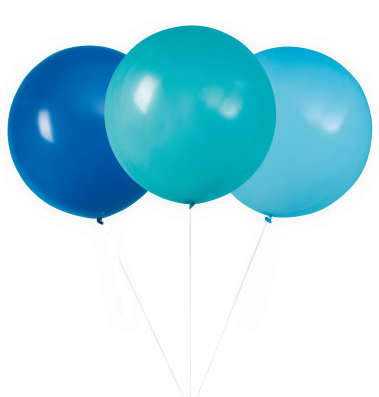 Balões tons azul