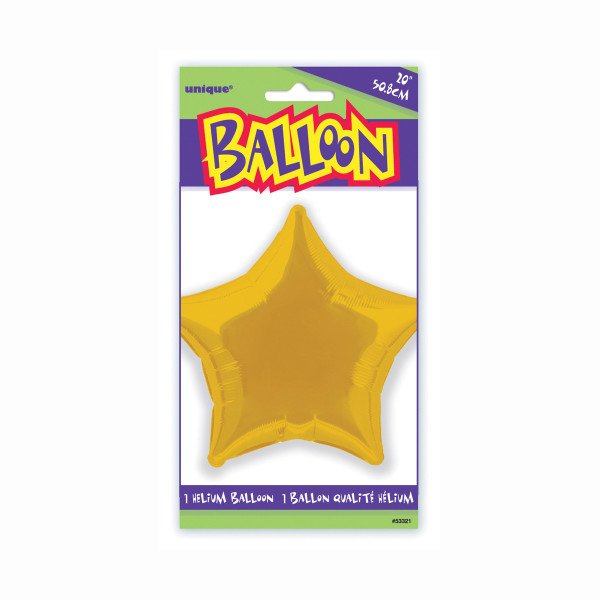 Balão foil estrela dourada