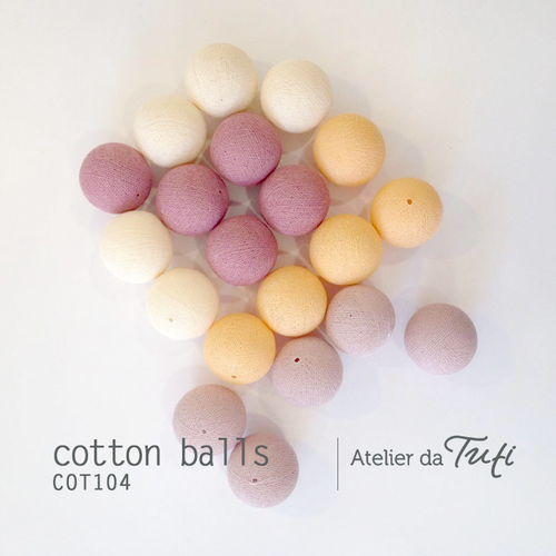 Cotton balls tons castanho & tons laranja