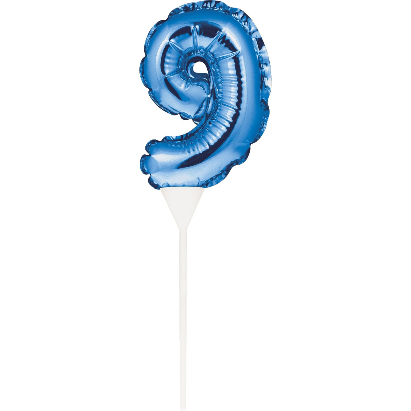 Topo de bolo balão foil nº azul
