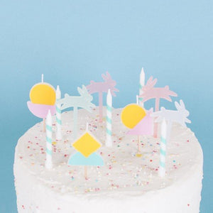 Velas geométricas pastel
