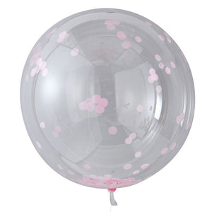 Balões gigantes confettis rosa