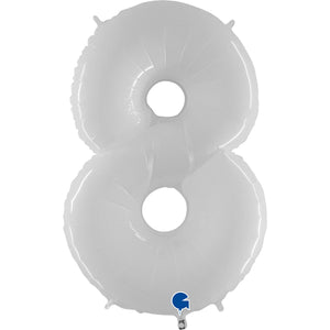 Balão grande número - branco