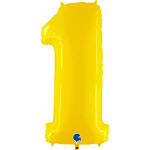 Balão grande número - amarelo