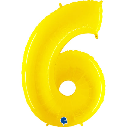 Balão grande número - amarelo